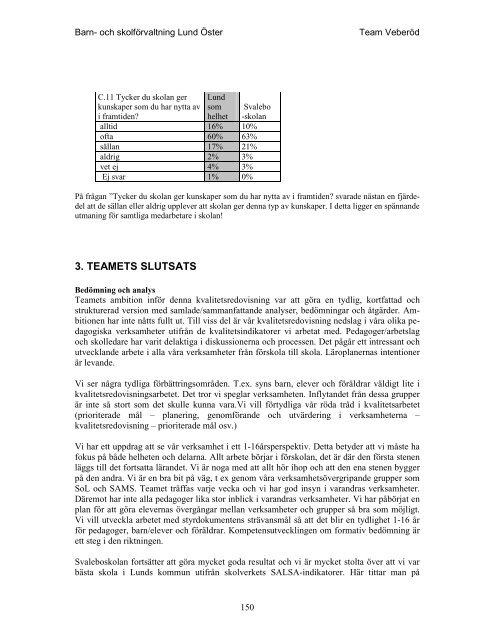 Kvalitetsredovisning 2008 - Lunds kommun