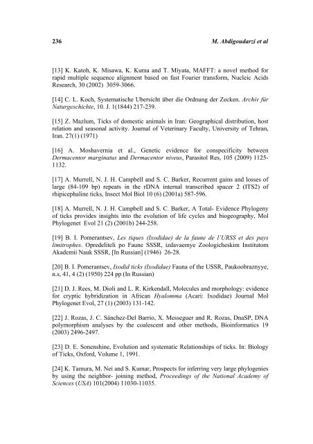 rDNA-ITS2 Identification of Hyalomma, Rhipicephalus ... - HIKARI Ltd