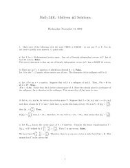Math 340L: Midterm #2 Solutions