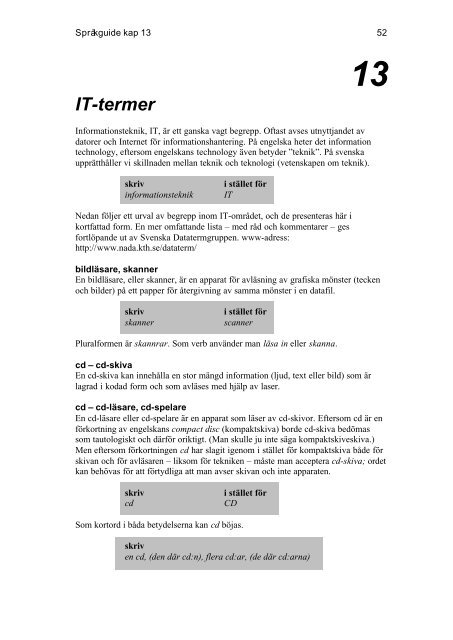 Kapitel 13: IT-termer