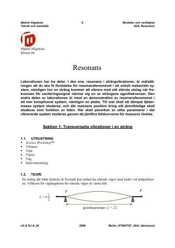 Resonans - Malmö högskola