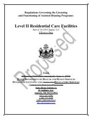 Level II Residential Care Facilities - Maine.gov