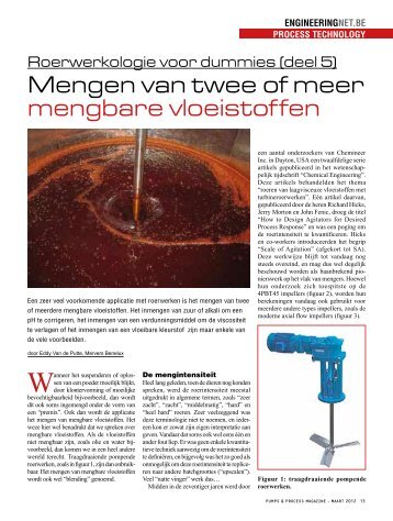 Mengen van twee of meer mengbare vloeistoffen - Main Press(*)