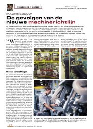 De gevolgen van de nieuwe machinerichtlijn - Main Press(*)