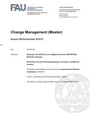 Klausur WS 12/13 - Lehrstuhl für Unternehmensführung - Friedrich ...