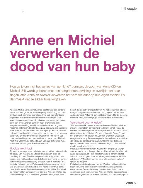 Anne en Michiel verwerken de dood van hun baby - Mandy Pijl