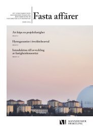 Nyhetsbrev Fasta Affärer, mars 2013 - Mannheimer Swartling