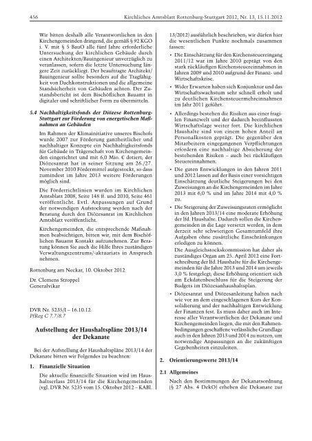 Kirchliches Amtsblatt Nr. 13 2012 mit Beilagen - DRS ...