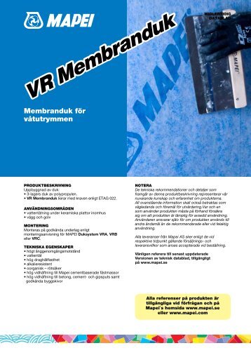 VR Membranduk - Mapei