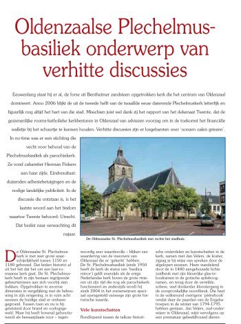 Oldenzaalse Plechelmus- basiliek onderwerp van verhitte discussies