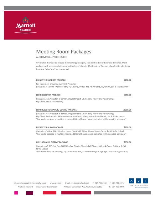 Audio Visual Meeting Room Packages