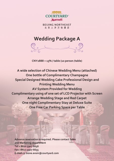 Wedding Package A