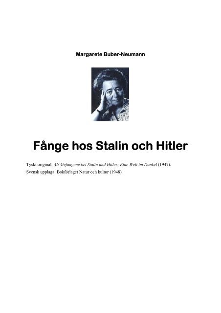 Fånge hos Stalin och Hitler - Marxistarkiv
