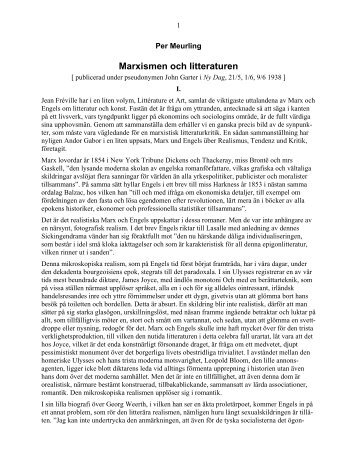 Marxismen och litteraturen - Marxistarkiv