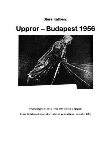 Uppror – Budapest 1956 - Marxistarkiv
