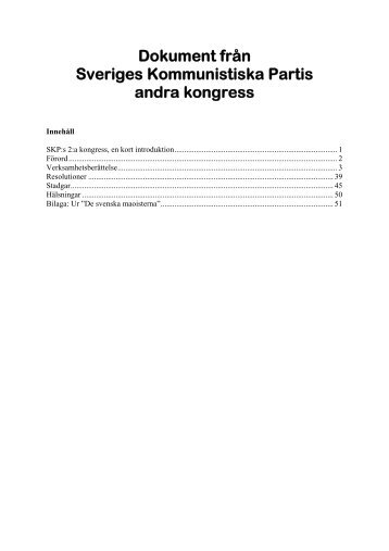 SKP:s 2:a kongress - Marxistarkiv