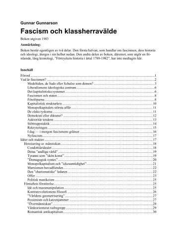 Fascism och klassherravälde - Marxistarkiv
