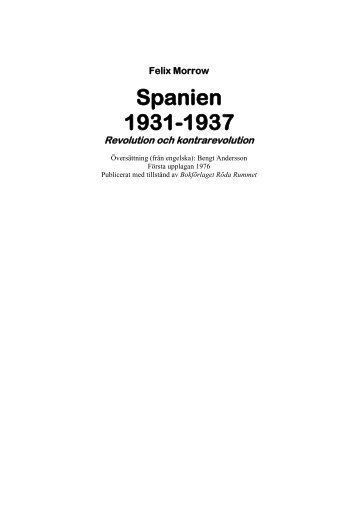 Spanien 1931-1937 - Marxistarkiv