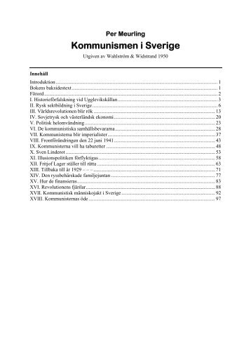 KOMMUNISMEN I SVERIGE - Marxistarkiv