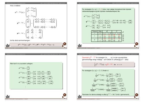 Dynamisk programmering II - Matematik og optimering