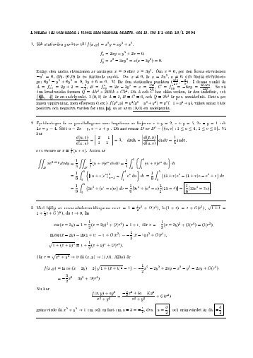 Lösning till tentamen i Reell matematisk analys, del B, för F1 den 16 ...