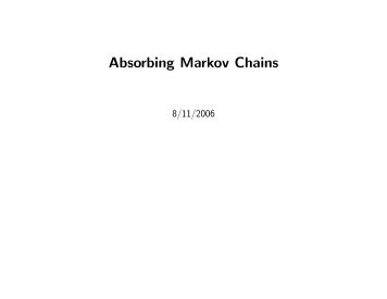 Absorbing Markov Chains