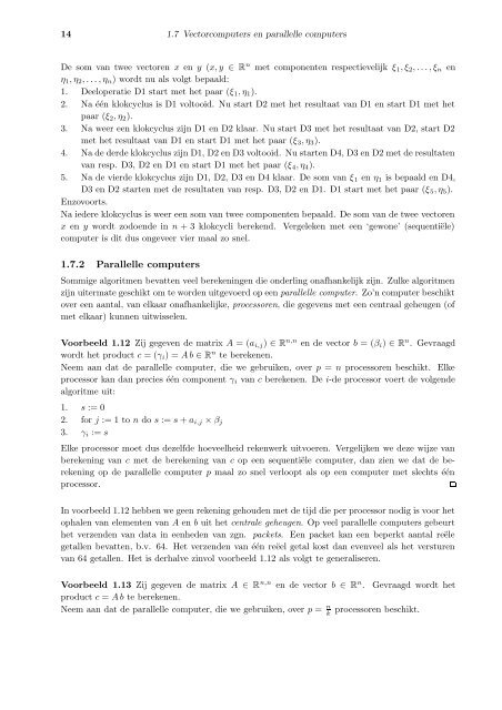 inleiding tot de numerieke wiskunde - Mathematisch Instituut Leiden ...