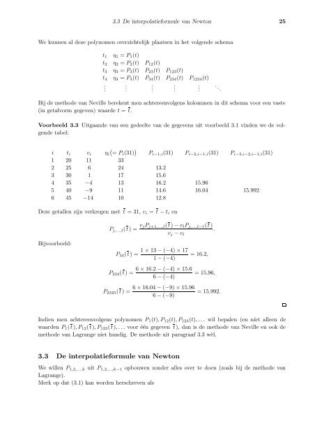 inleiding tot de numerieke wiskunde - Mathematisch Instituut Leiden ...