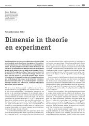 Dimensie in theorie en experiment - Mathematisch Instituut Leiden