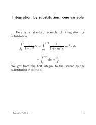 Integration by substitution: one variable
