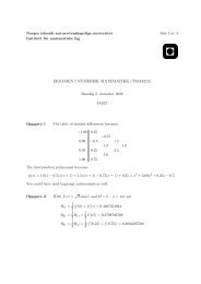 eksamen i numerisk matematikk (tma4215) - Institutt for matematiske ...