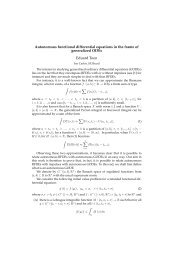 Autonomous functional differential equations in the frame of ...