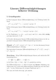 Lineare Differentialgleichungen höherer Ordnung