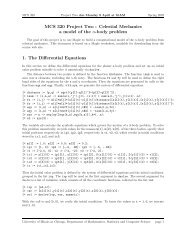 MCS 320 Project Two : Celestial Mechanics a model of the n-body ...