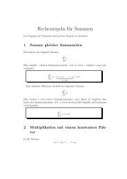 Rechenregeln für Summen - Mathe Online