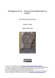 Pythagoras & Co. - Griechische Mathematik vor Euklid - Mathematik.de