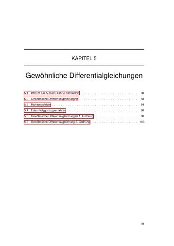 Gewöhnliche Differentialgleichungen