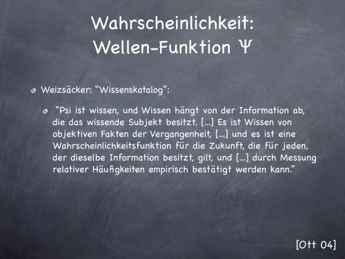 Der Informationsbegriff der Physik - uni-marburg