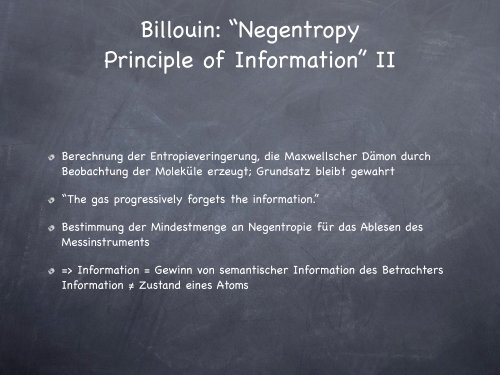 Der Informationsbegriff der Physik - uni-marburg