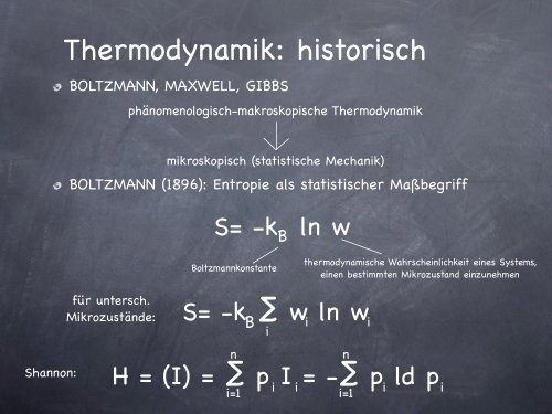 Der Informationsbegriff der Physik - uni-marburg