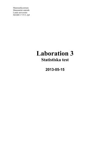 Laboration 3 — R-versionen - Matematikcentrum