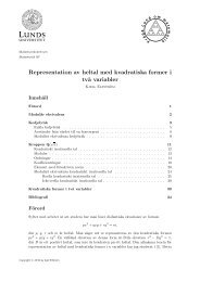 Representation av heltal med kvadratiska former i två variabler