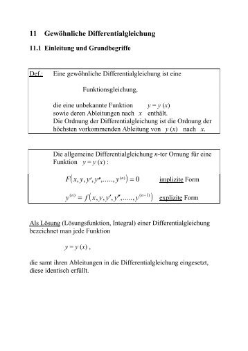 11 Gewöhnliche Differentialgleichung F x y y y y n ...