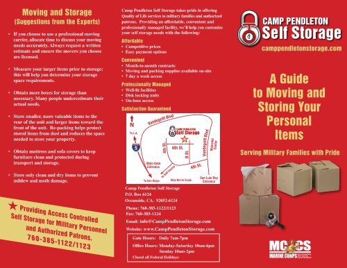 Self Storage Brochure Mccs Camp Pendleton