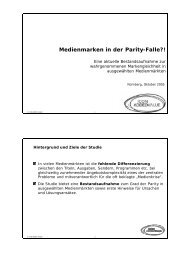 Medienmarken in der Parity-Falle?!