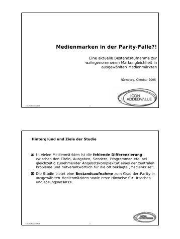 Medienmarken in der Parity-Falle?!