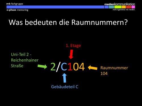 Präsentation des Master-Mentorings - Medienkommunikation