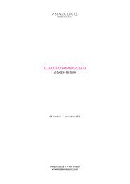 CLAUDIO PARMIGGIANI - Meessen De Clercq