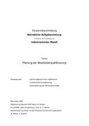 Planung der Mitarbeiterqualifizierung - Meistersite