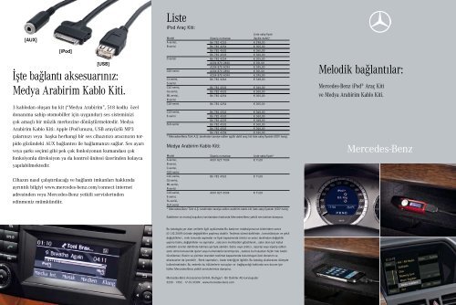 Eğlence sistemleri broşürü - Mercedes-Benz